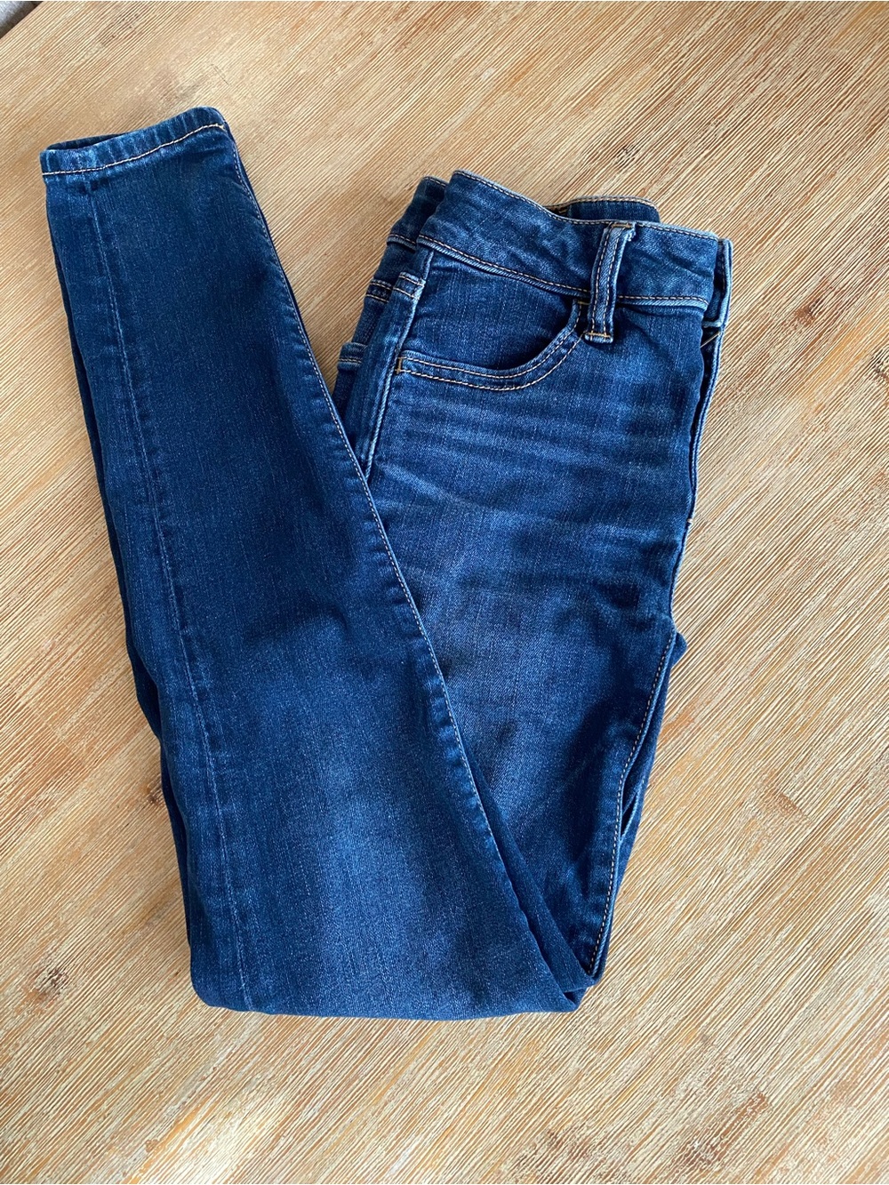 American Eagle Next Level Stretch JEGGING Jeans in Dark Blue Wash size 0
